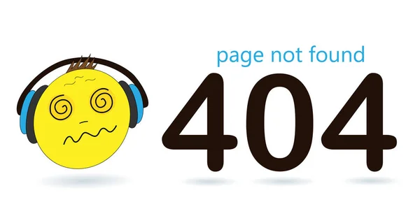 Modèle Vectoriel Page Erreur 404 Pour Site Web Émotion Folle — Image vectorielle