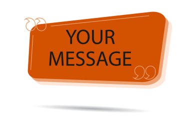 Vektör teklif şablonu tırnak içinde. Vektör afiş çerçevesi ve tırnak ile.