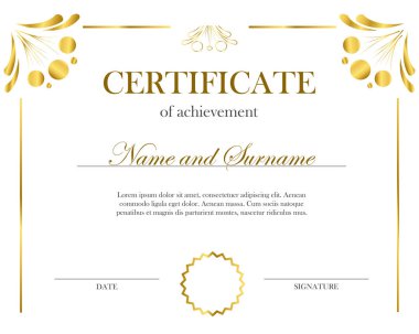 Yaratıcı sertifika, diploma. Diploma için çerçeve, sertifika. Zarif kenar çerçevelemek, Diploma tasarım mezuniyet veya tamamlama için sertifika şablonuyla.