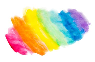 Suluboya arka plan çizilmiş. Gökkuşağı arka plan. Moda tasarımcıları için arka plan. İzole arka plan beyaz arka plan üzerinde. Arka plan afiş, tasarım için.