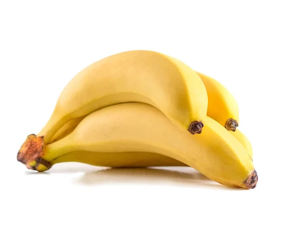 Foto van bananen geïsoleerd op een witte achtergrond. De basis voor het ontwerp van verschillende rijpe bananen geïsoleerd op een witte achtergrond. Vruchten geïsoleerd op witte achtergrond. — Stockfoto