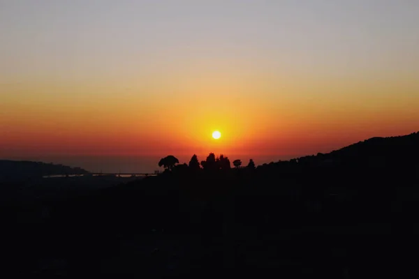 Karadağ üzerinden güzel gün batımı 