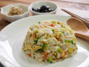 Asya gıda sebze yumurta kızarmış pilav