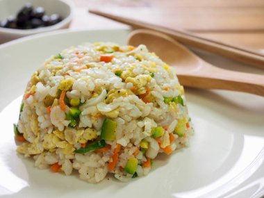 Asya gıda sebze yumurta kızarmış pilav