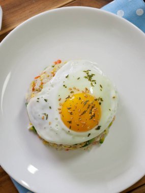 Asya gıda sebze yumurta kızarmış pilav