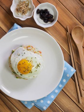 Asya gıda sebze yumurta kızarmış pilav