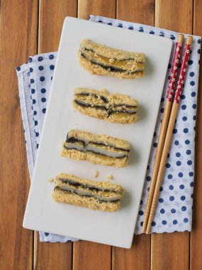 Kore yemeği siyah susam powderedsoybean yapışkan pirinç keki