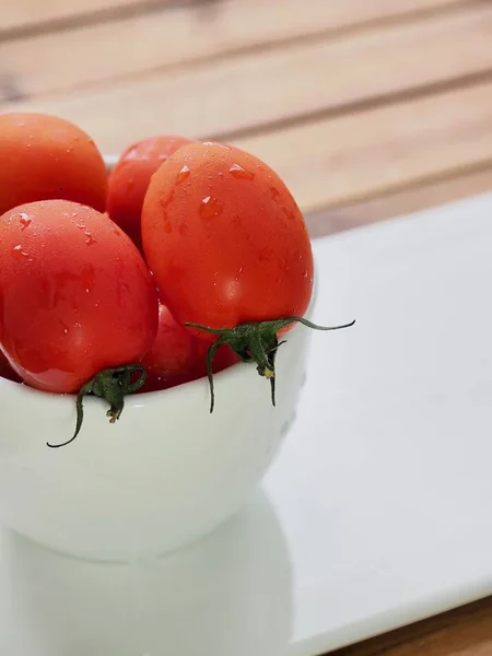 Tomate Rojo Cereza Fresco — Foto de Stock