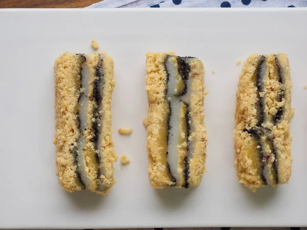 Kore yemeği siyah susam powderedsoybean yapışkan pirinç keki