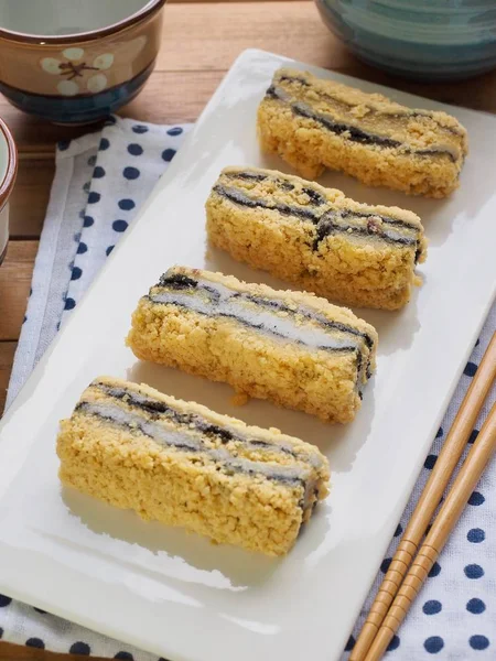 Kore yemeği siyah susam powderedsoybean yapışkan pirinç keki