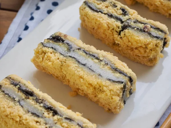 Kore yemeği siyah susam powderedsoybean yapışkan pirinç keki