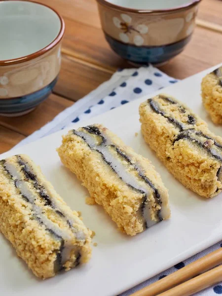 Kore yemeği siyah susam powderedsoybean yapışkan pirinç keki