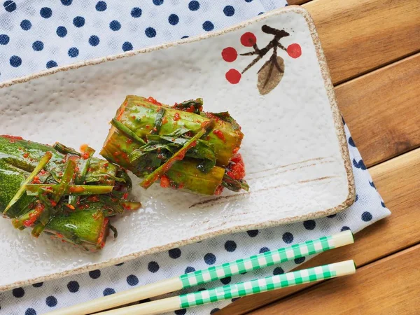 Kore yemeği doldurulmuş salatalık turşusu, salatalık turşusu, salatalık turşusu, Oi-so-bagi