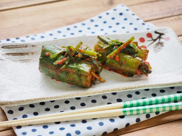 Kore yemeği doldurulmuş salatalık turşusu, salatalık turşusu, salatalık turşusu, Oi-so-bagi