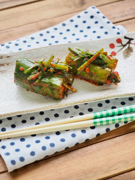 Kore yemeği doldurulmuş salatalık turşusu, salatalık turşusu, salatalık turşusu, Oi-so-bagi