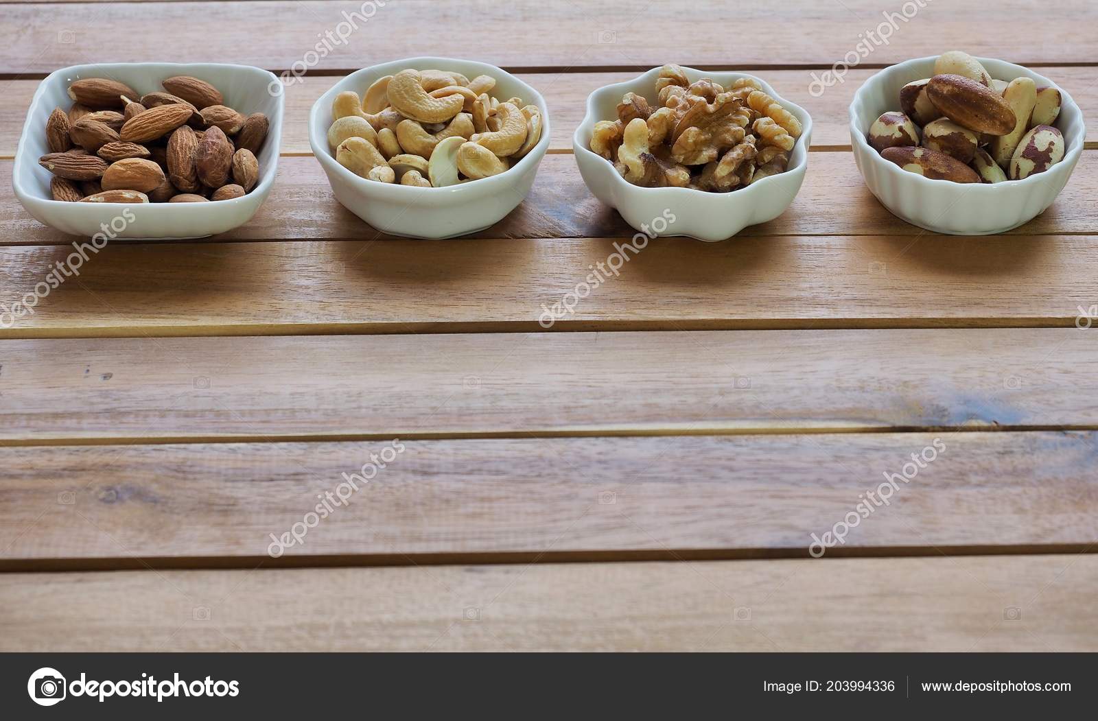 Almonds Walnuts Cashew Nuts Brazil Nuts Stock Photo by ©hssbb79 203994336
