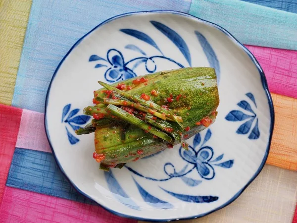 Kore yemeği doldurulmuş salatalık turşusu, salatalık turşusu, salatalık turşusu, Oi-so-bagi