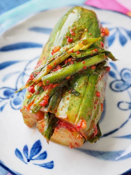 Kore yemeği doldurulmuş salatalık turşusu, salatalık turşusu, salatalık turşusu, Oi-so-bagi