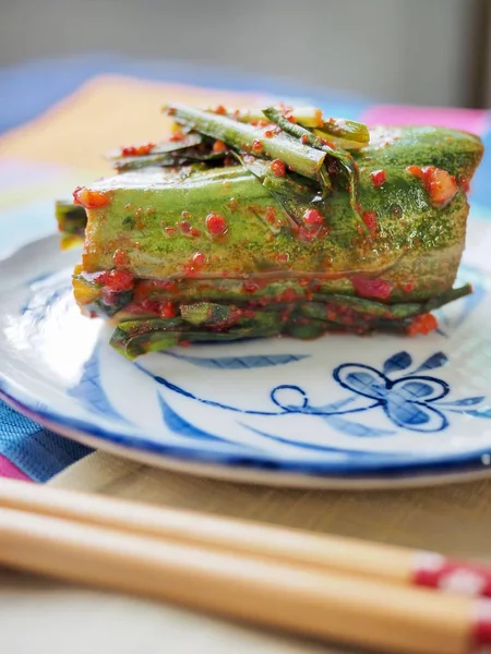 Kore yemeği doldurulmuş salatalık turşusu, salatalık turşusu, salatalık turşusu, Oi-so-bagi