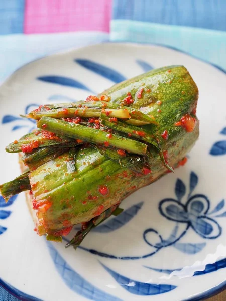 Kore yemeği doldurulmuş salatalık turşusu, salatalık turşusu, salatalık turşusu, Oi-so-bagi