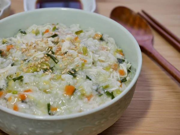 Корейська Кухня Chickenriceporridge Dakjuk — стокове фото