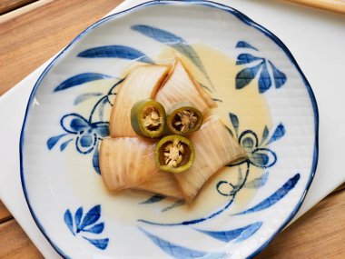 Asya gıda soğan karabiber soya soslu turşu