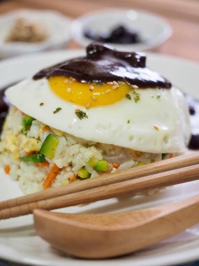 Asya gıda sebze yumurta kızarmış pilav