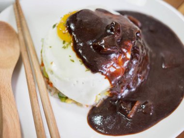 Asya gıda sebze yumurta kızarmış pilav