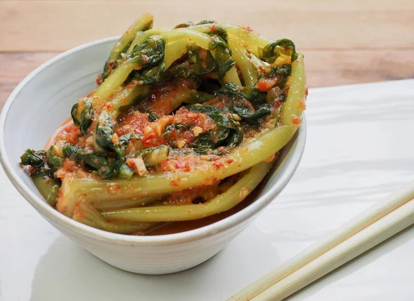 Korean food young radish kimchi