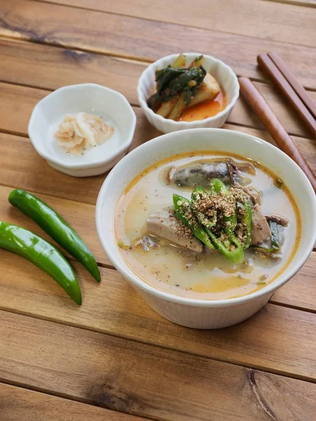 Koreaans Voedsel Sundae Soep Sundae Gukbap — Stockfoto