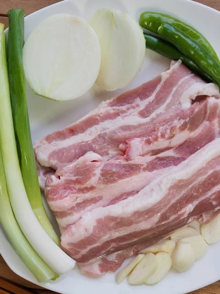 Kore yemeği domuz eti ve sebze, Samgyeopsal