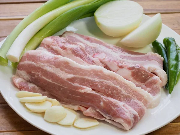Kore yemeği domuz eti ve sebze, Samgyeopsal