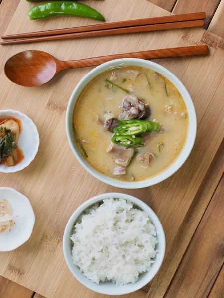 Nourriture Coréenne Soupe Sundae Sundae Gukbap — Photo