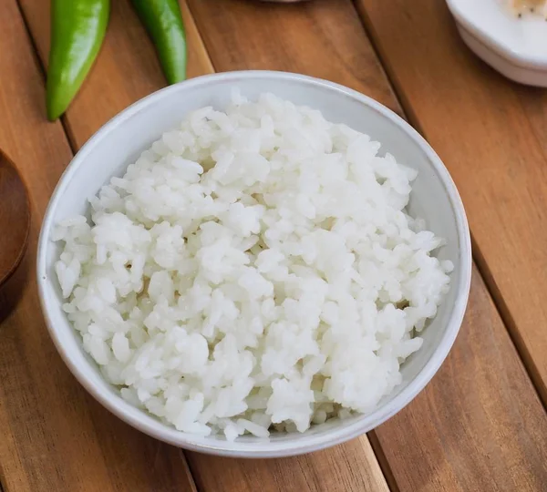 Comida Asiática Arroz Blanco — Foto de Stock