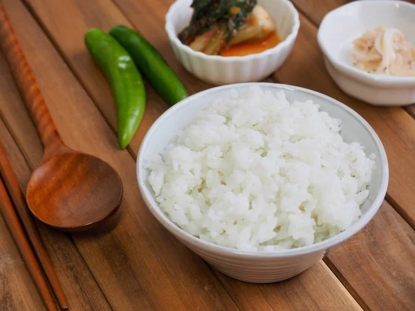 Asian Food White Rice Stock Image