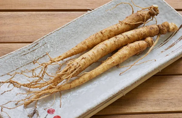 Koreansk Mat Färska Ginseng Susam — Stockfoto