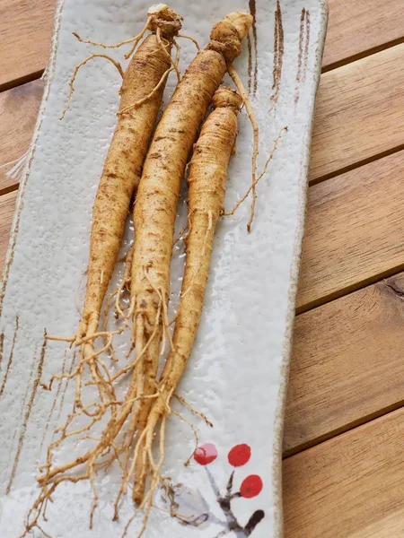 Koreansk Mat Färska Ginseng Susam — Stockfoto