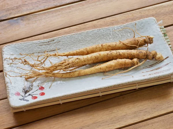 Koreansk Mat Färska Ginseng Susam — Stockfoto