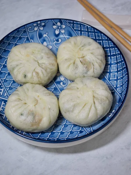 Asijské Jídlo Knedlíky Dim Sum Masové Knedlíky — Stock fotografie