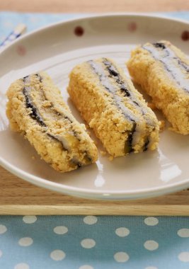 Kore yemeği siyah susam powderedsoybean yapışkan pirinç keki