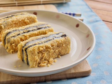 Kore yemeği siyah susam powderedsoybean yapışkan pirinç keki