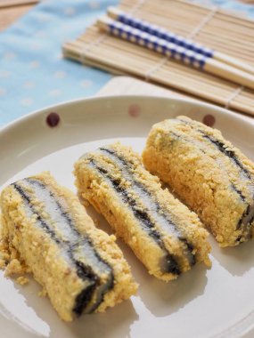 Kore yemeği siyah susam powderedsoybean yapışkan pirinç keki