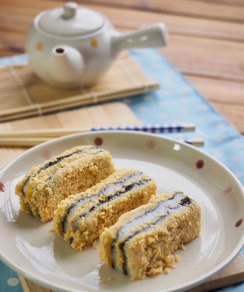 Kore yemeği siyah susam powderedsoybean yapışkan pirinç keki