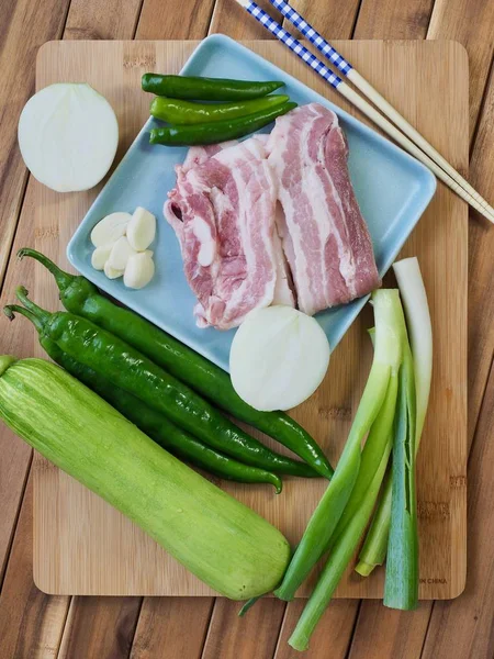 Kore yemeği domuz eti ve sebze, Samgyeopsal