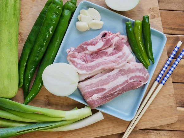 Kore yemeği domuz eti ve sebze, Samgyeopsal