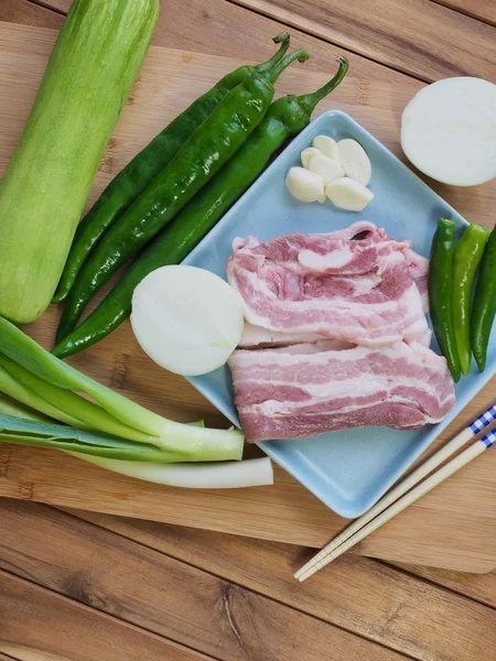 Kore yemeği domuz eti ve sebze, Samgyeopsal