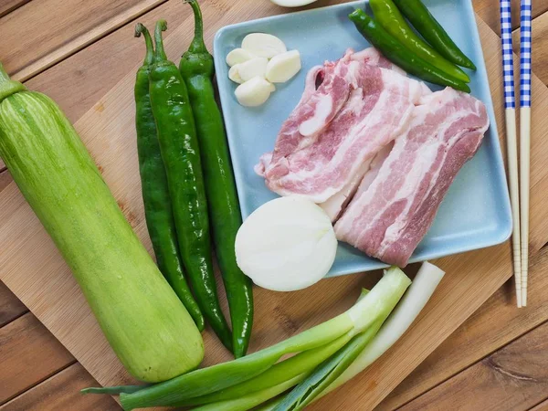 Kore yemeği domuz eti ve sebze, Samgyeopsal