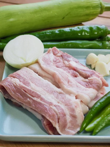 Kore yemeği domuz eti ve sebze, Samgyeopsal