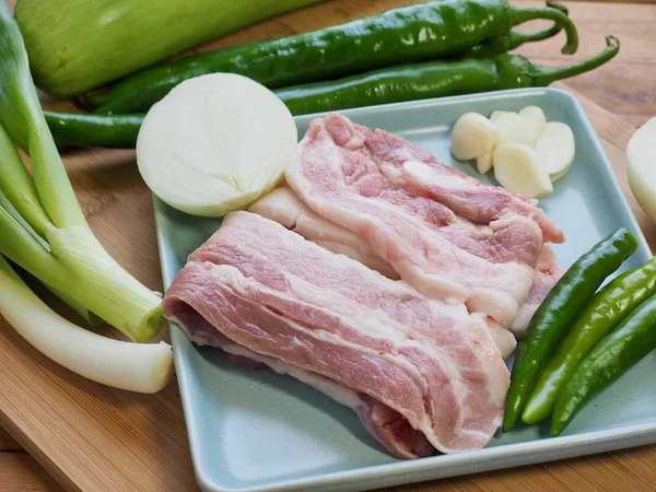 Kore yemeği domuz eti ve sebze, Samgyeopsal