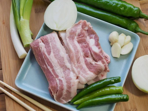 Kore yemeği domuz eti ve sebze, Samgyeopsal